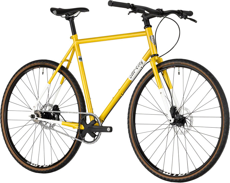 All-City Super Professional Flat Bar Single Speed Bike - 700c, Steel, Lemon Dab