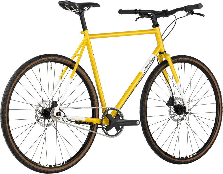 All-City Super Professional Flat Bar Single Speed Bike - 700c, Steel, Lemon Dab