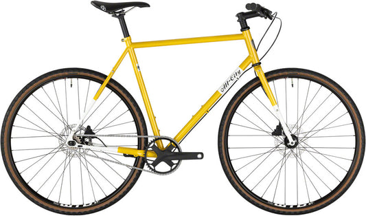 All-City Super Professional Flat Bar Single Speed Bike - 700c, Steel, Lemon Dab